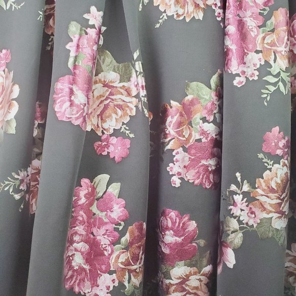 Knit Works Metallic & Pearl Floral Off the Shoulder Plus SZ Girls A-Line Dress - Picture 9 of 11